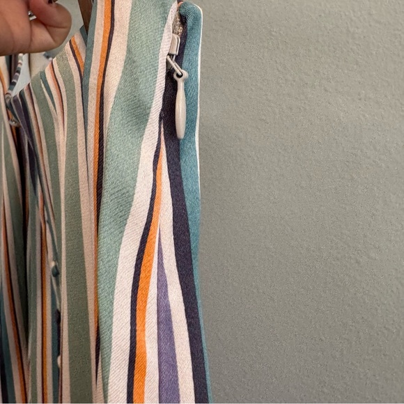 Maeve Freya Striped Multicolor Midi Skirt 10 - Picture 6 of 9